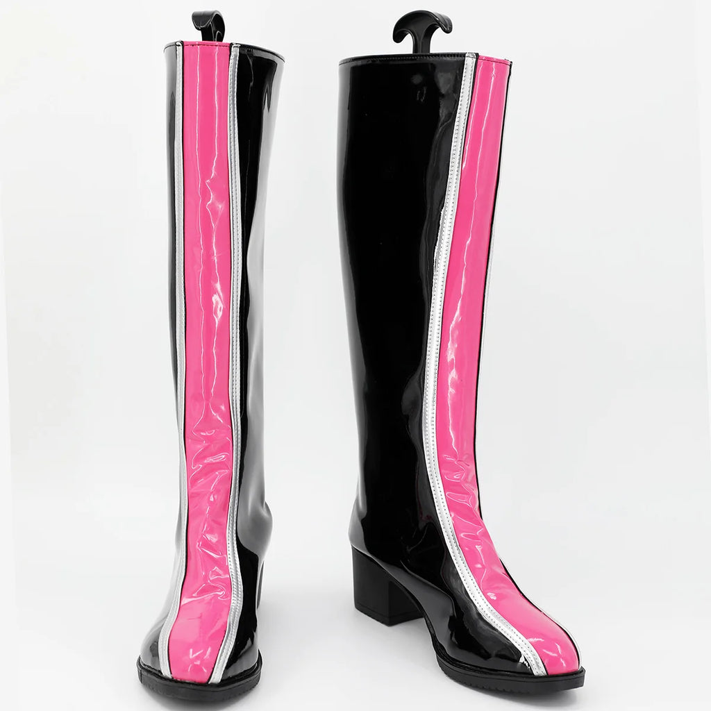 KPop Demon Hunters Rumi Cosplay Shoes Black Boots Custom Made