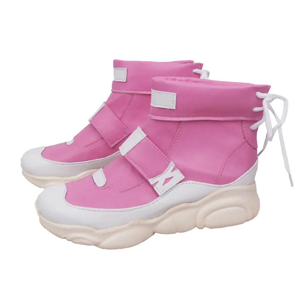 Overwatch 2 Kiriko Cosplay Boots Pink Red Shoes Custom Made