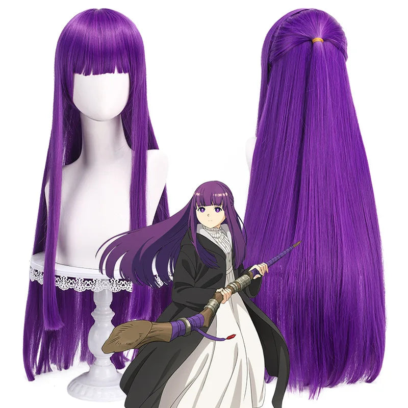 Frieren Beyond Journey's End Fern Cosplay Wig Long Purple Hair