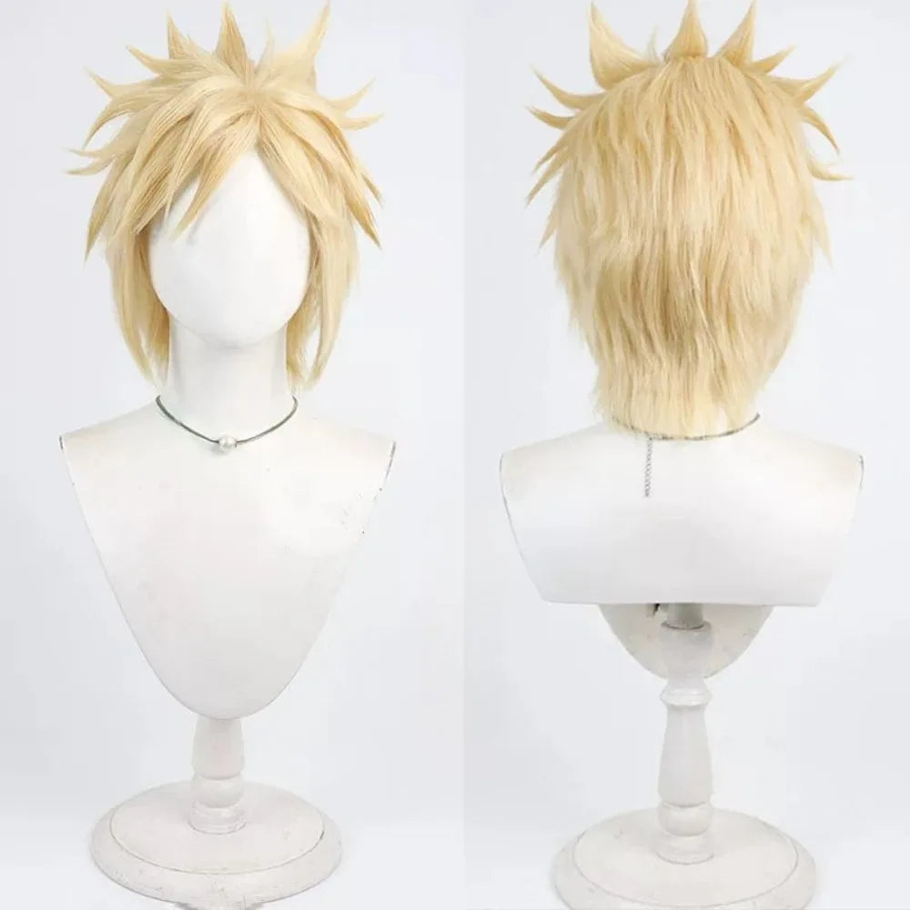 Final Fantasy VII Cloud Strife Cosplay Wig Spiky Blonde Hair