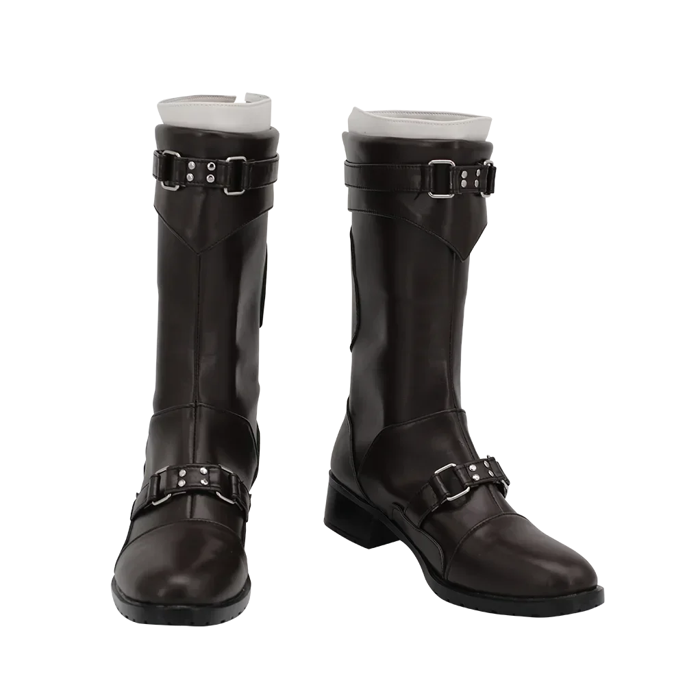 Final Fantasy 7 Remake Leslie Kyle Cosplay Boots Brown Shoes