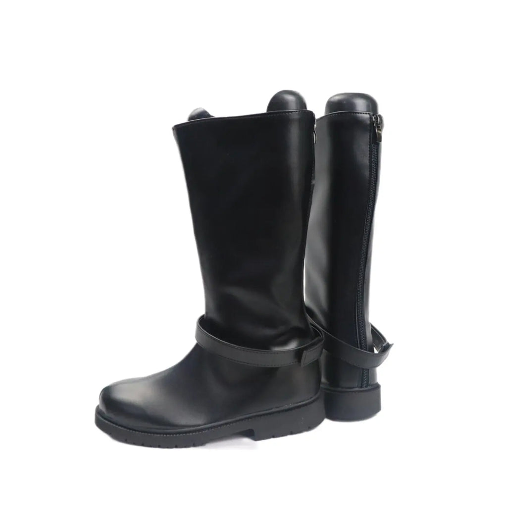 Frieren Ubel Cosplay Boots Black Shoes Custom Made Any Size