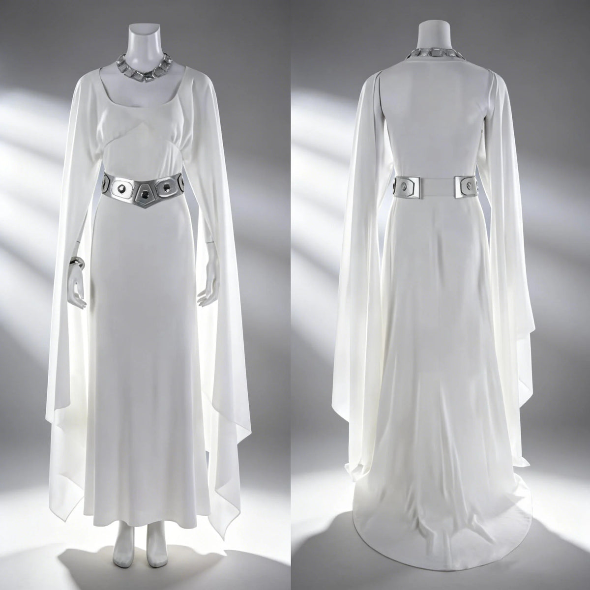 Star Wars A New Hope Princess Leia Cosplay Costume White Dress