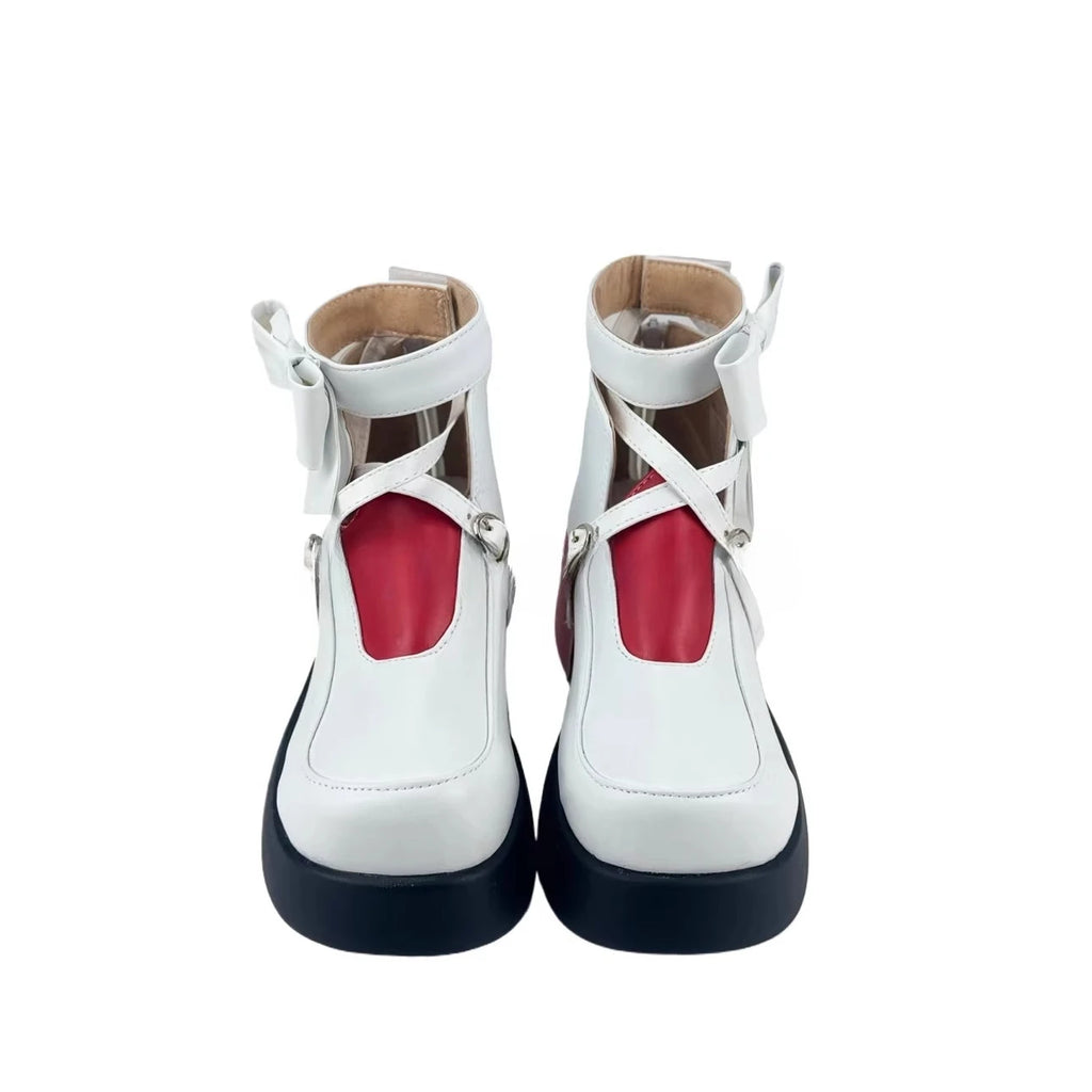 Arknights Ardelia Cosplay Boots White Shoes Custom Made