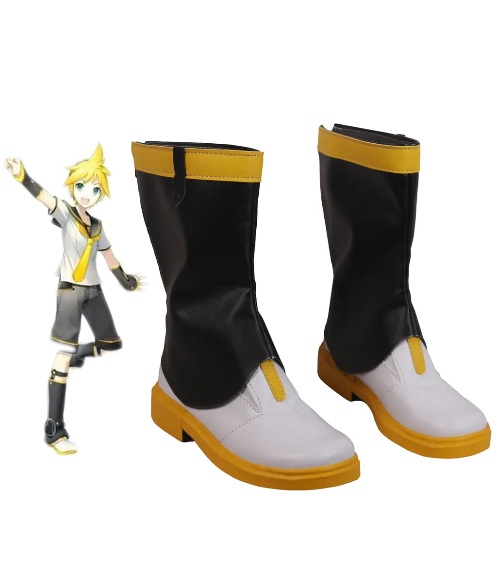 Vocaliod Kagamine Len Cosplay Boots Custom Made Shoes Any Size