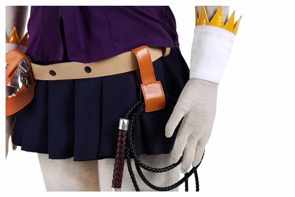 Fairy Tail Lucy Cosplay Costume Purple Dress Custom Made
