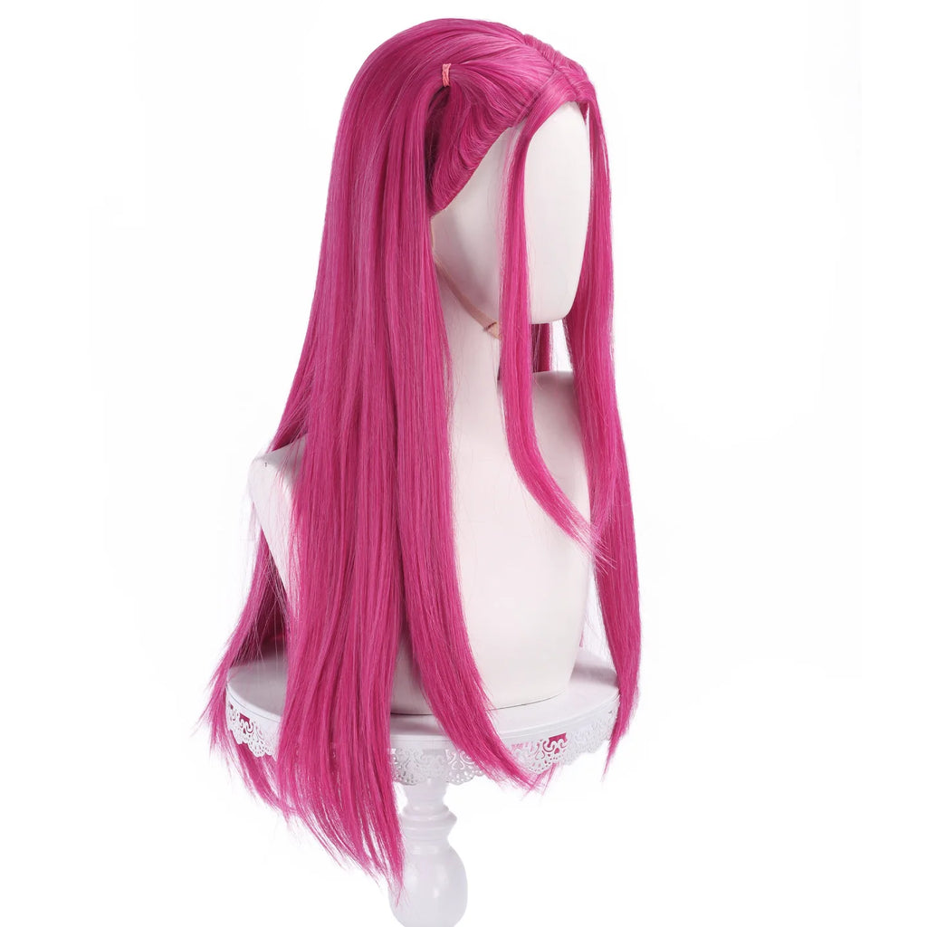 KPOP Demon Hunters Girl Group Ramie Cosplay Wig 70cm Pink Hair for Kids