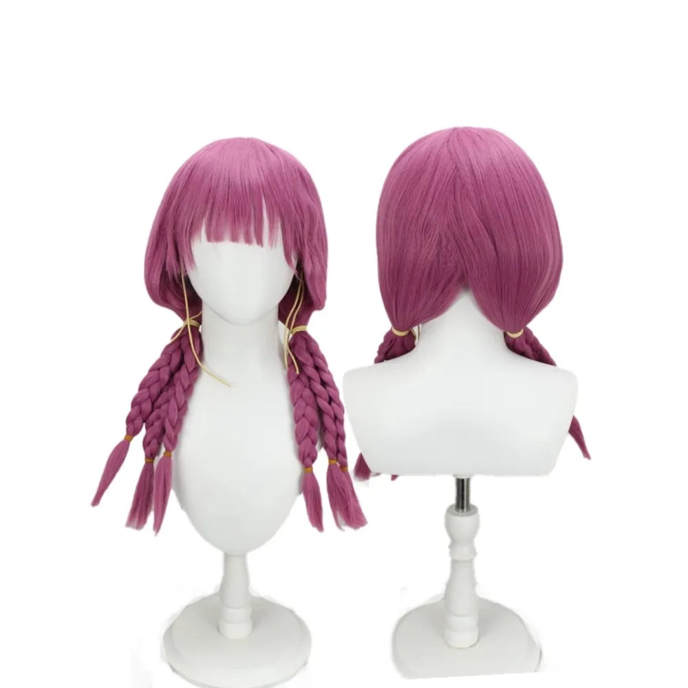 Frieren Beyond Journey's End Aura Cosplay Wig Pink Purple Braided Hair