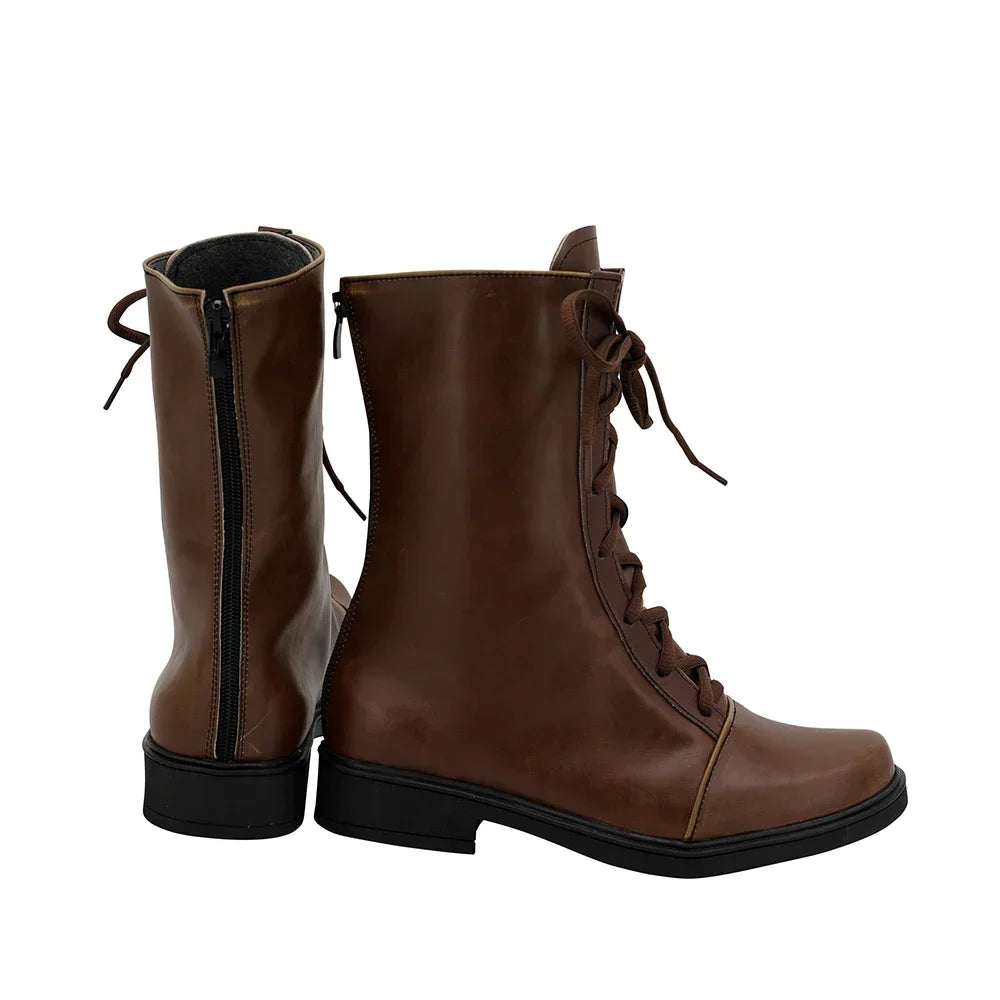 Final Fantasy XV Prompto Argentum Cosplay Shoes Brown Boots