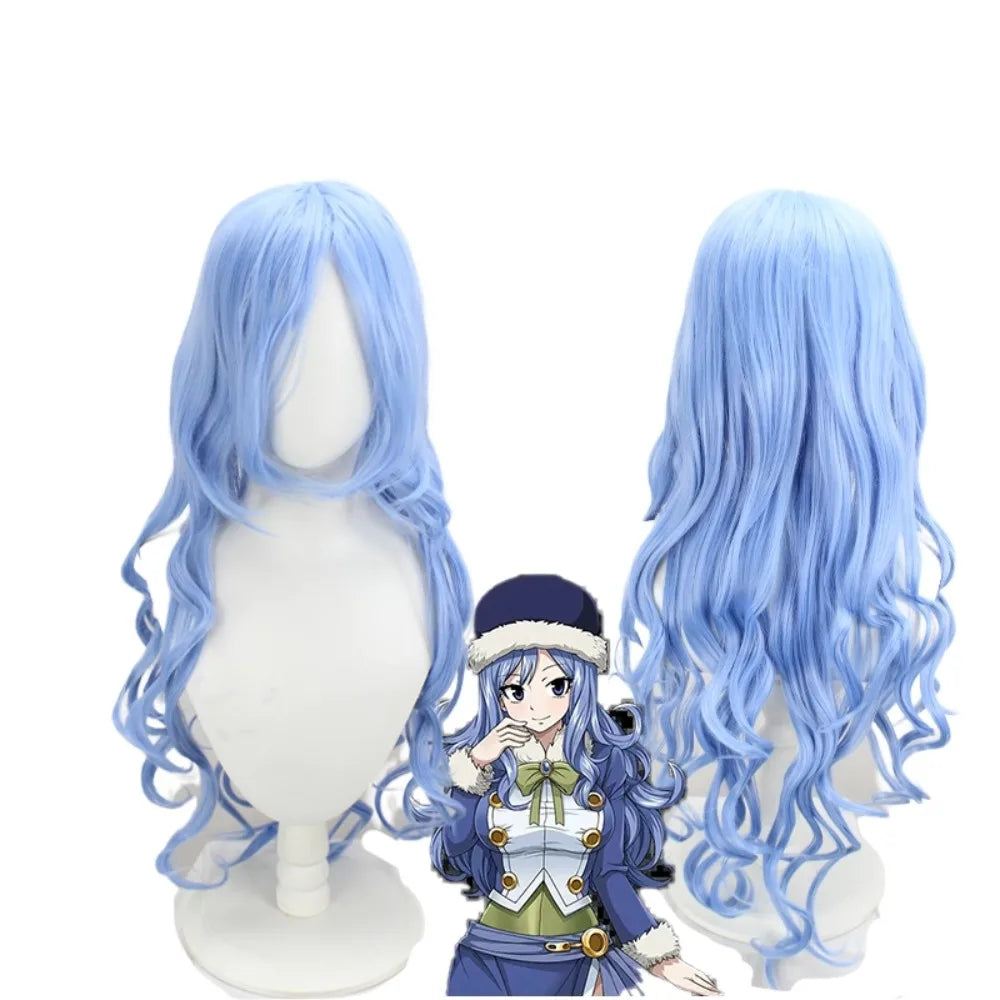 Fairy Tail Juvia Lockser Cosplay Wig Blue Wavy Long Hair