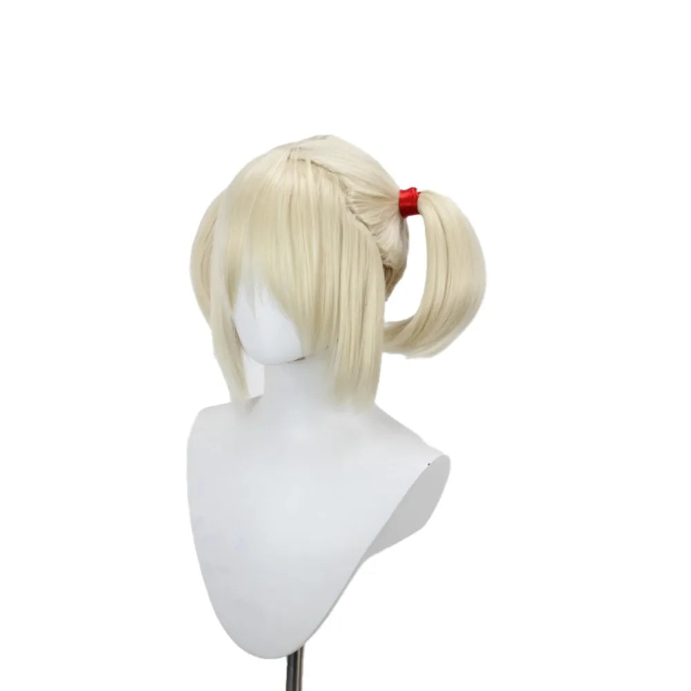 Perruque de cosplay de Hiyori Sarugaki (Bleach), cheveux beiges 