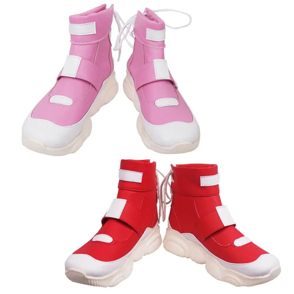 Overwatch 2 Kiriko Cosplay Boots Pink Red Shoes Custom Made