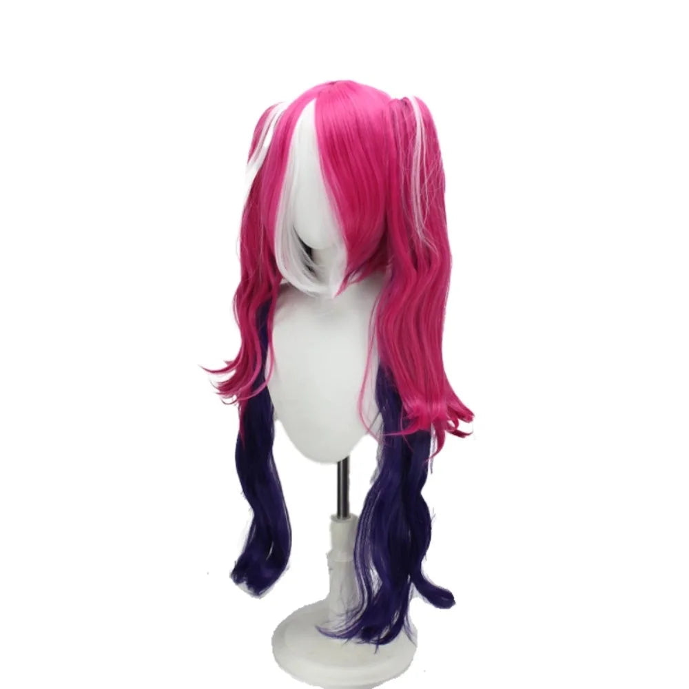 Hazbin Hotel Velvette Cosplay Wig Twin Tails Realistic Pink Hair