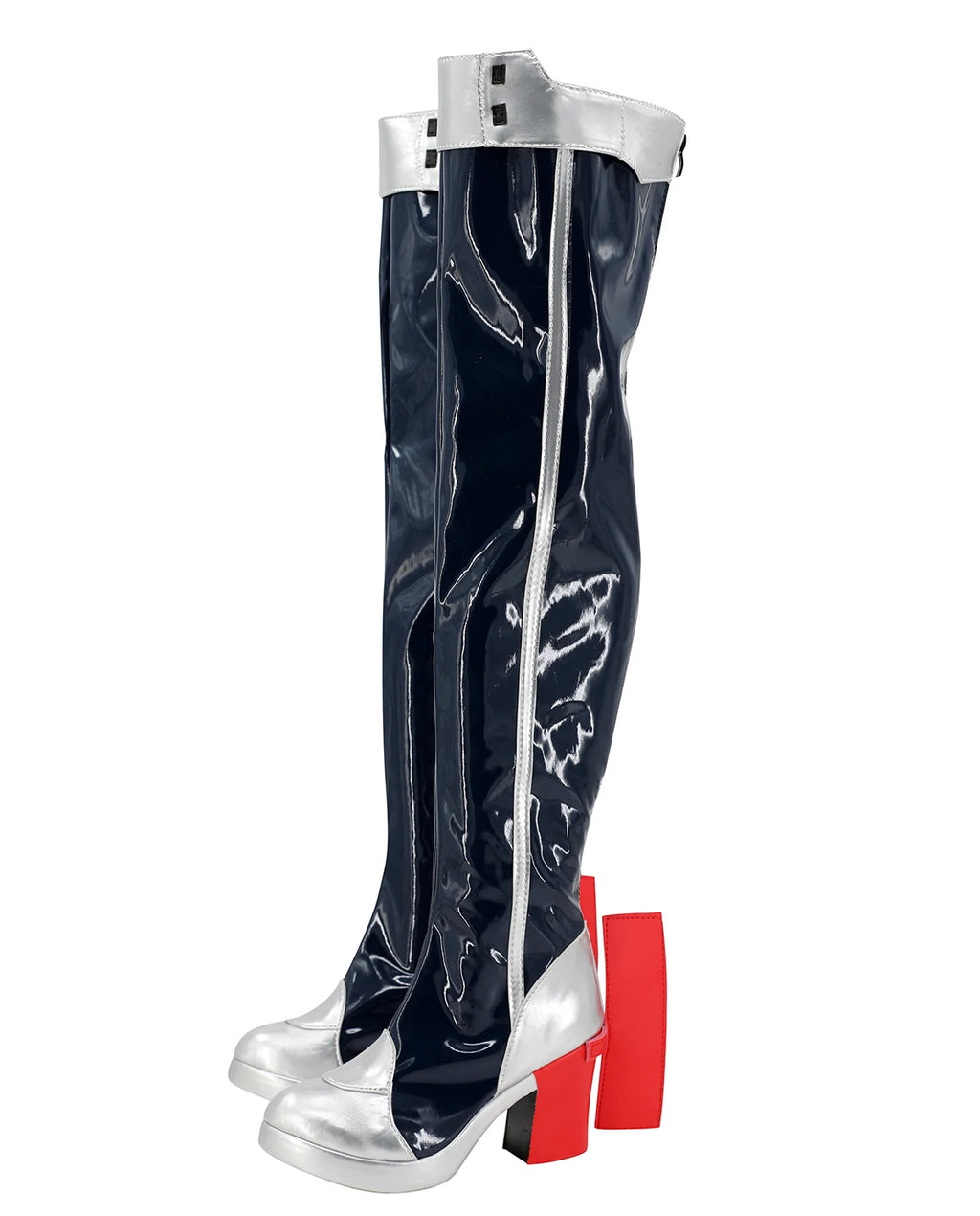 Bottes noires de cosplay USS Helena d'Azur Lane, fabriquées sur mesure à toutes les tailles.