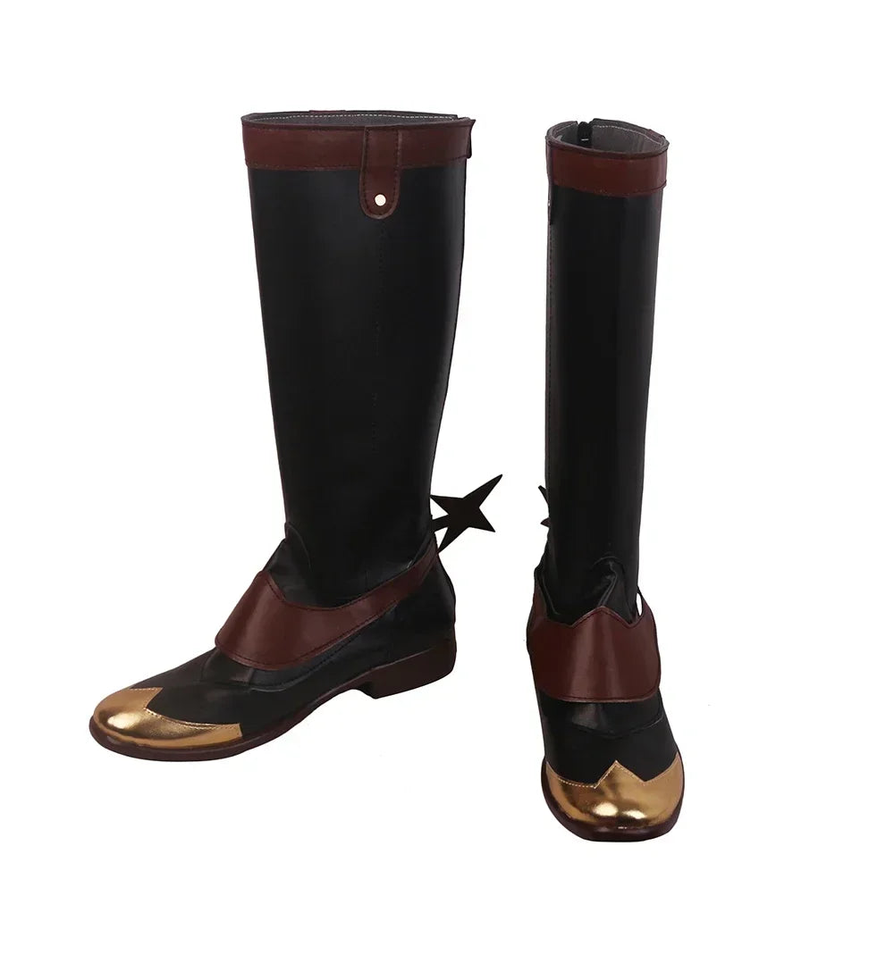 LOL The Virtuoso Khada Jhin Cosplay Boots Black Shoes
