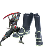 Overwatch Genji Oni Skin Cosplay Boots Black Shoes