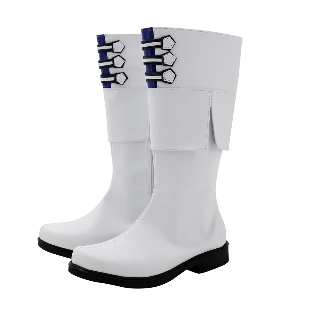 Final Fantasy 14 Alphinaud Cosplay Boots White Shoes