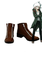 Danganronpa Nagito Komaeda Cosplay Boots Brown Shoes Custom Made