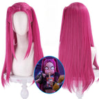 KPOP Demon Hunters Girl Group Ramie Cosplay Wig 70cm Pink Hair for Kids