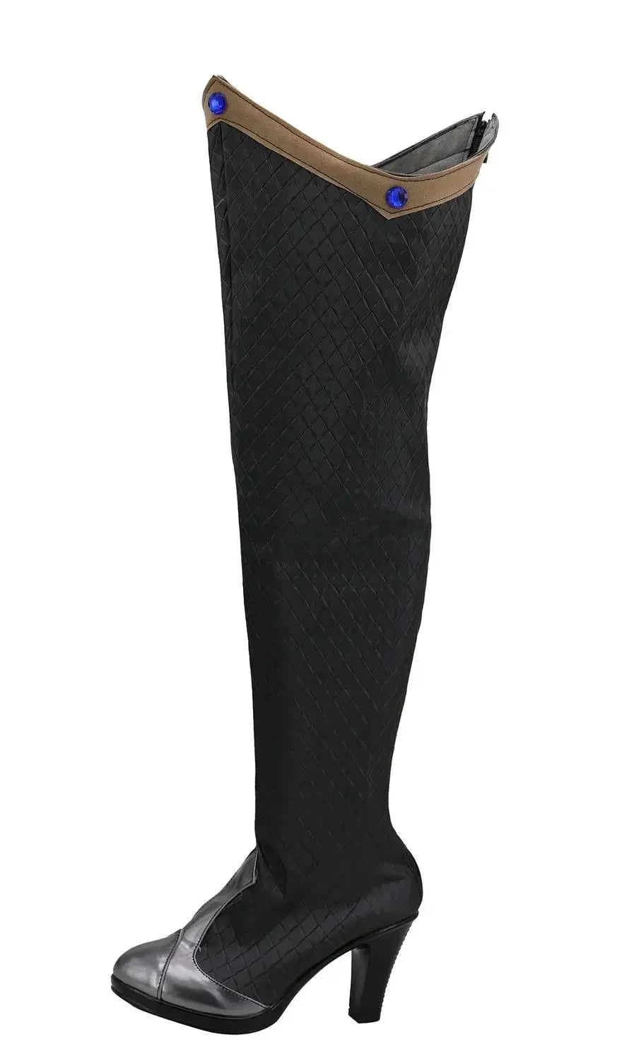 Overwatch Ashe Warlock Cosplay Boots High Heel Overknee Black Shoes
