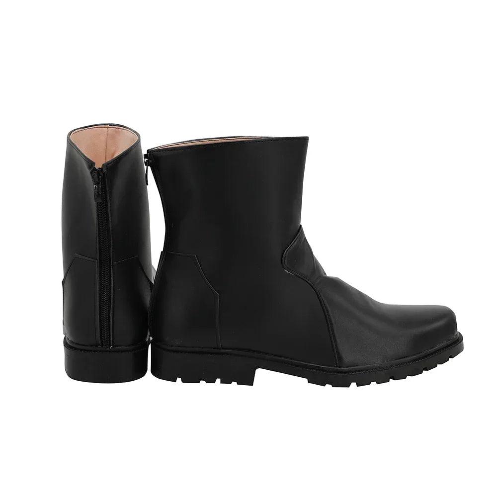 Final Fantasy VII Remake Rufus Shinra Cosplay Boots Black Shoes