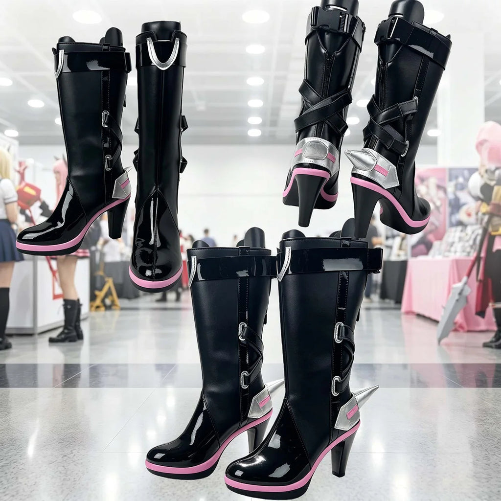 Arknights Endfield Laevatain Cosplay Boots Black Shoes Custom Made