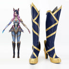 LOL League of Legends Coven Ahri Cosplay Shoes High Heel Blue Boots