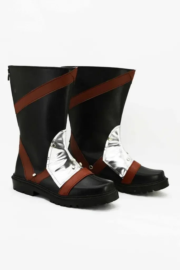 Final Fantasy X Auron Custom Cosplay Boots Brown Shoes