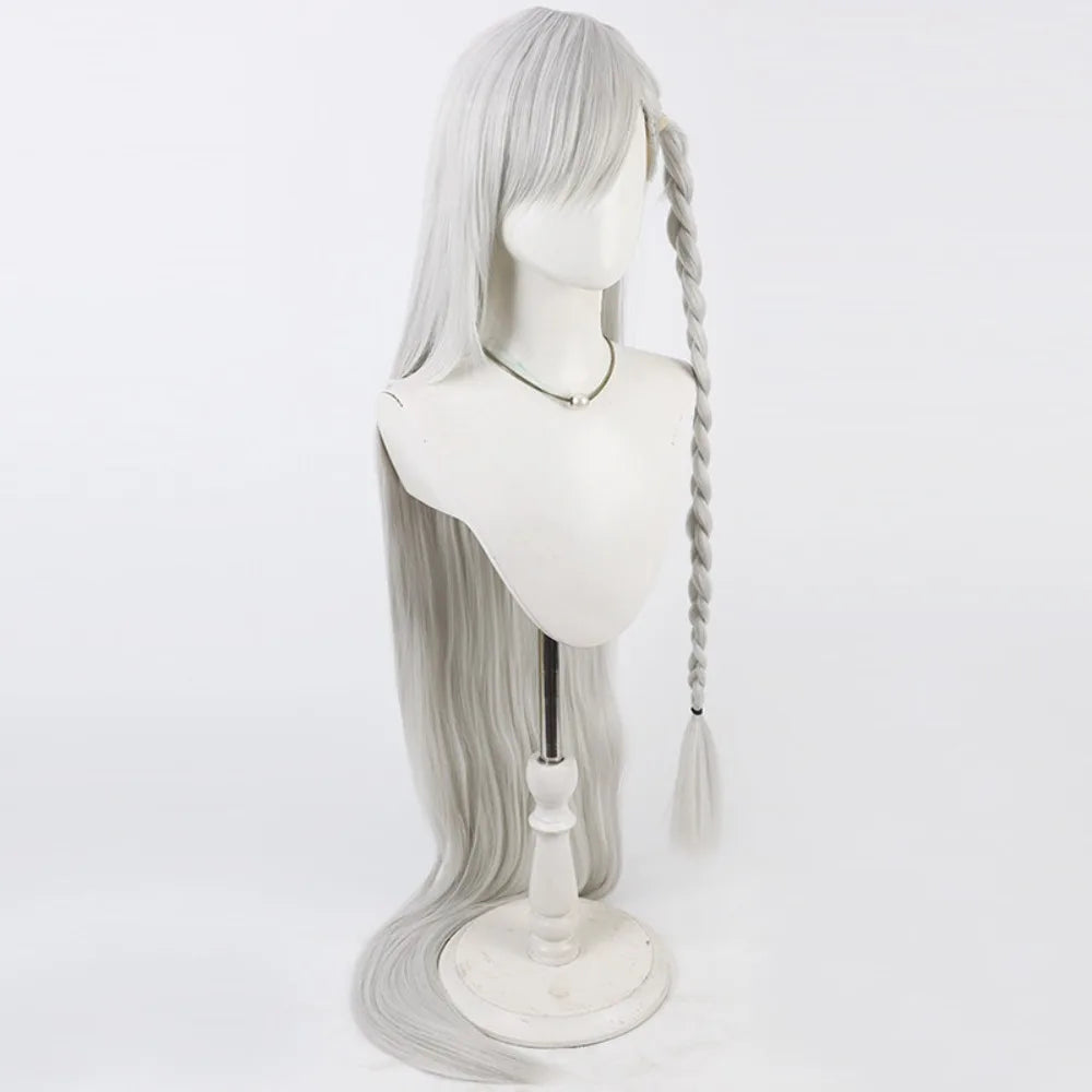 FGO Olga Marie AnimusphereCosplay Wig Long Straight Silver White Hair