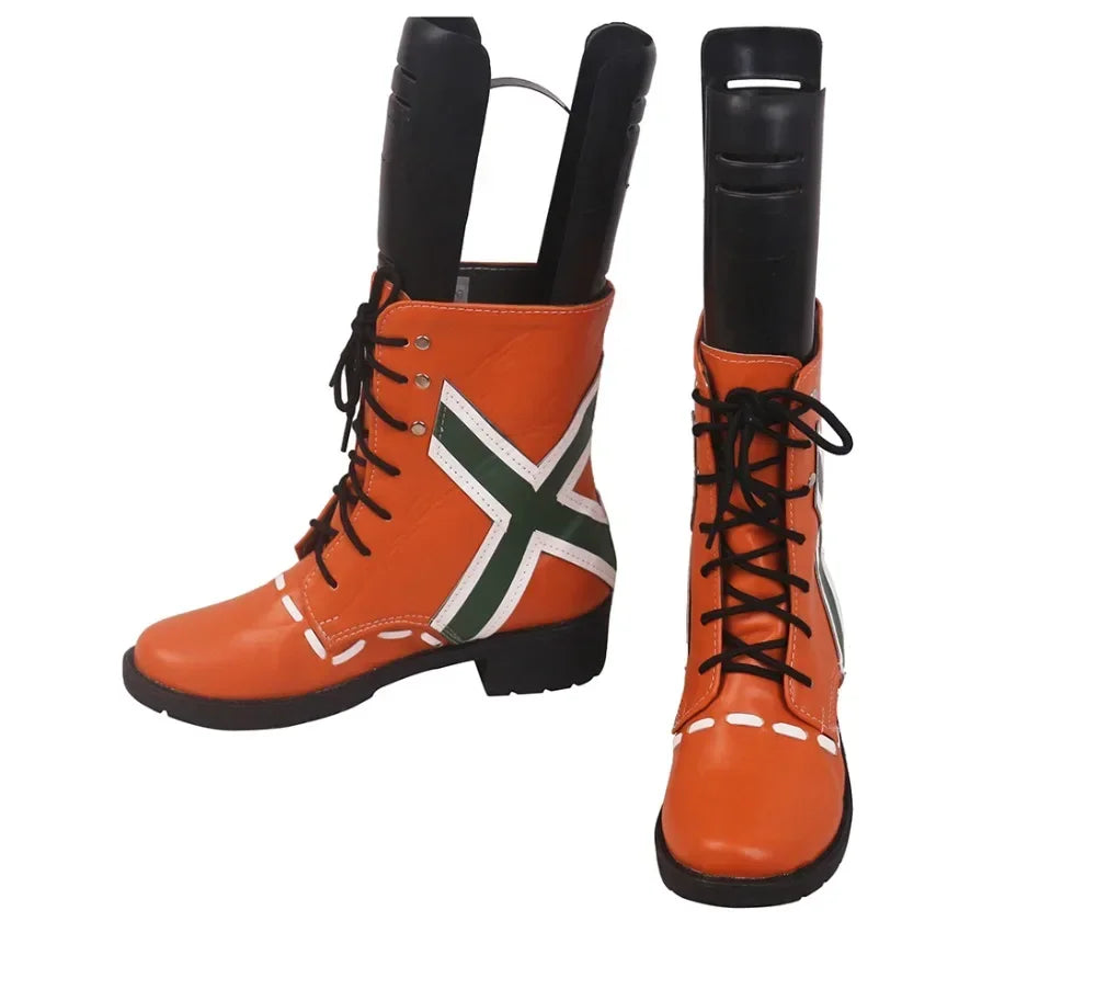 My Hero Academia Kacchan Katsuki Bakugo Cosplay Boots Orange Shoes