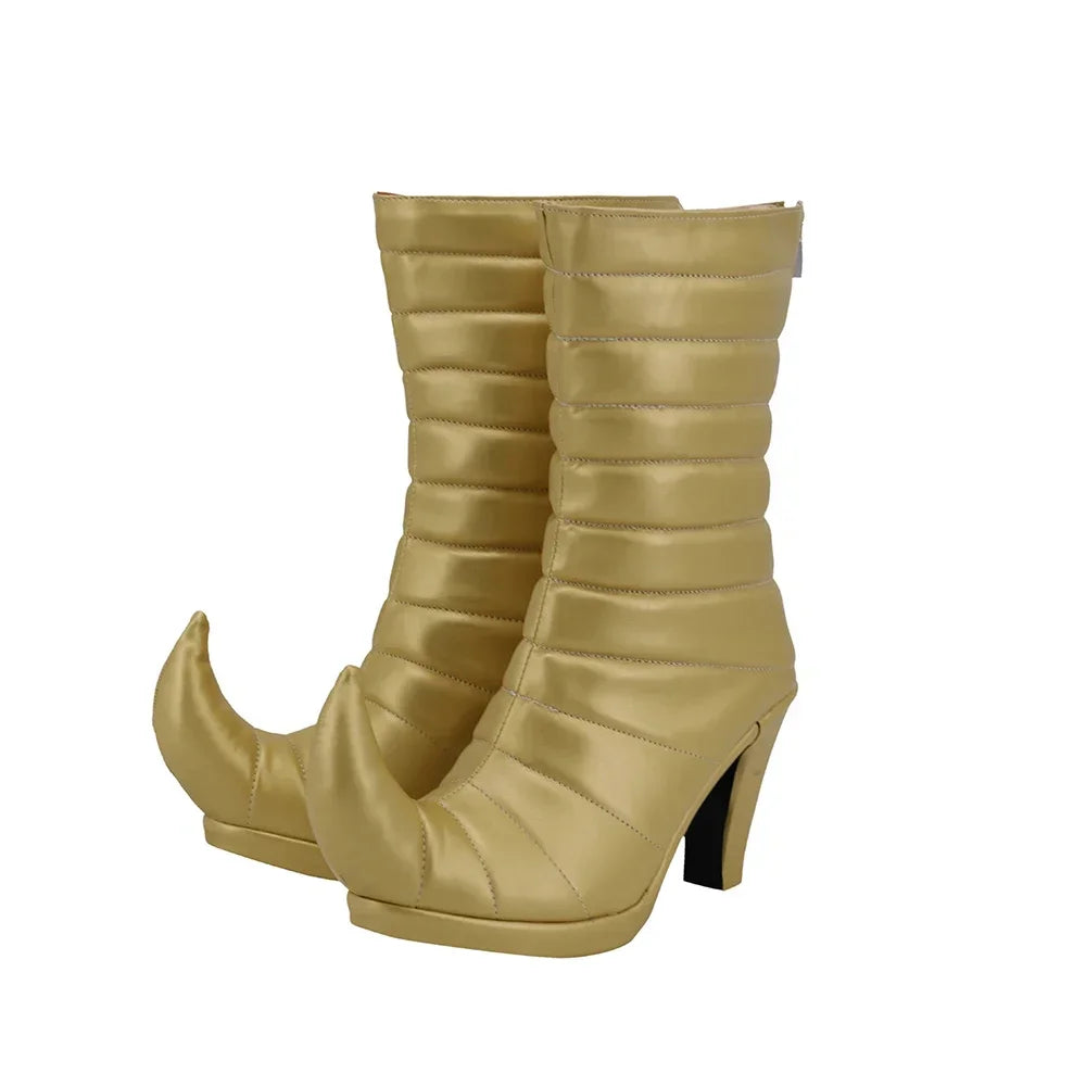 Bottes à talons hauts dorées inspirées de DIO, inspirées de JoJo's Bizarre Adventure