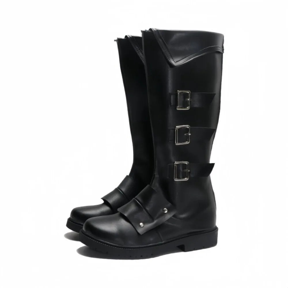 Arknights Ulpianus Cosplay Shoes Black Boots Custom Made