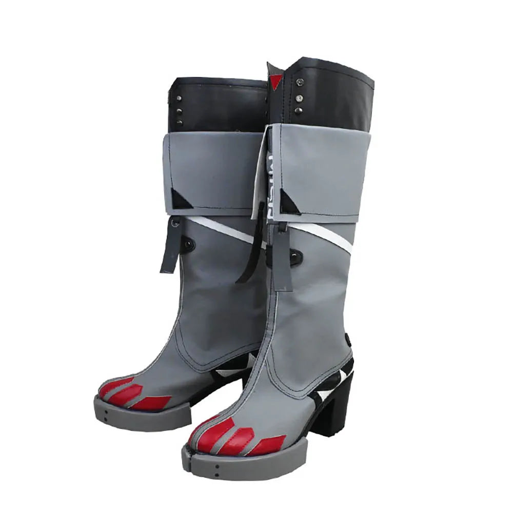 Zenless Zone Zero Jane Doe Cosplay Boots Grey Shoes
