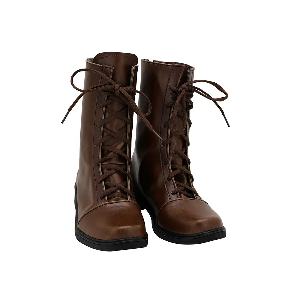 Final Fantasy XV Prompto Argentum Cosplay Shoes Brown Boots