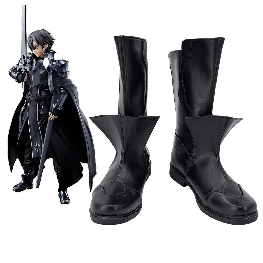 Chaussures de cosplay de Kirito (Sword Art Online), bottes Integrity Knight Kazuto Kirigaya, faites sur mesure
