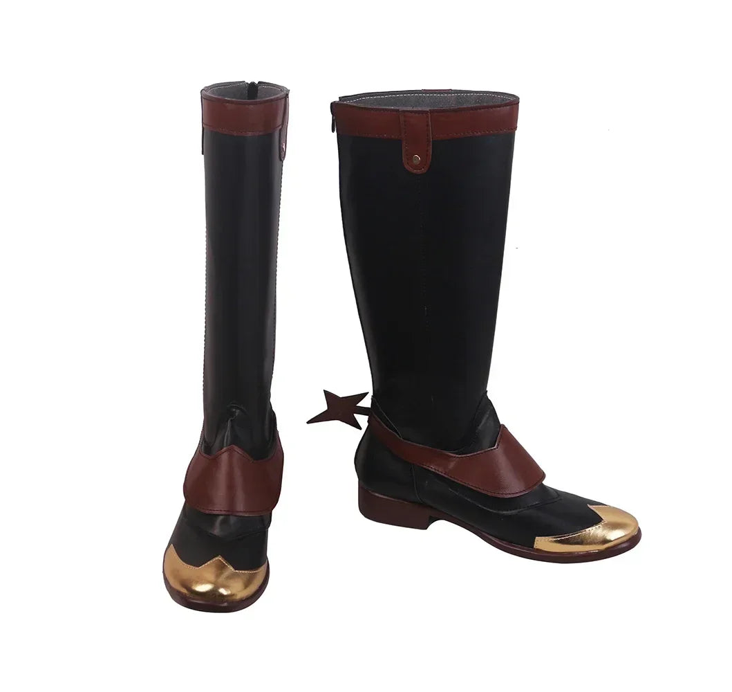LOL The Virtuoso Khada Jhin Cosplay Boots Black Shoes