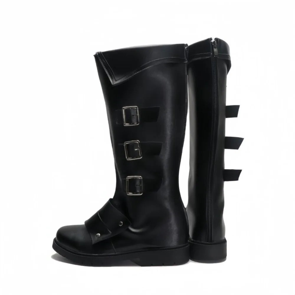 Arknights Ulpianus Cosplay Shoes Black Boots Custom Made