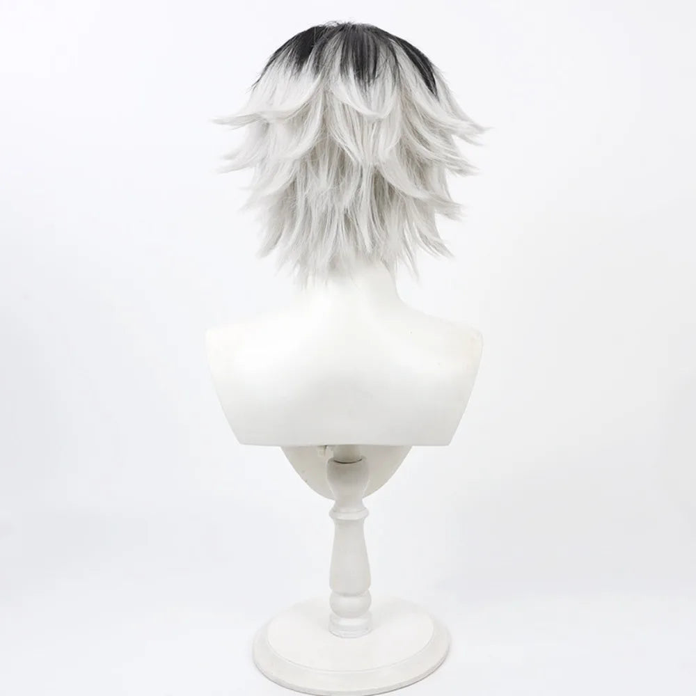 Tokyo Ghoul Kaneki Ken Sasaki Haise Cosplay Wig White Black Short Hair