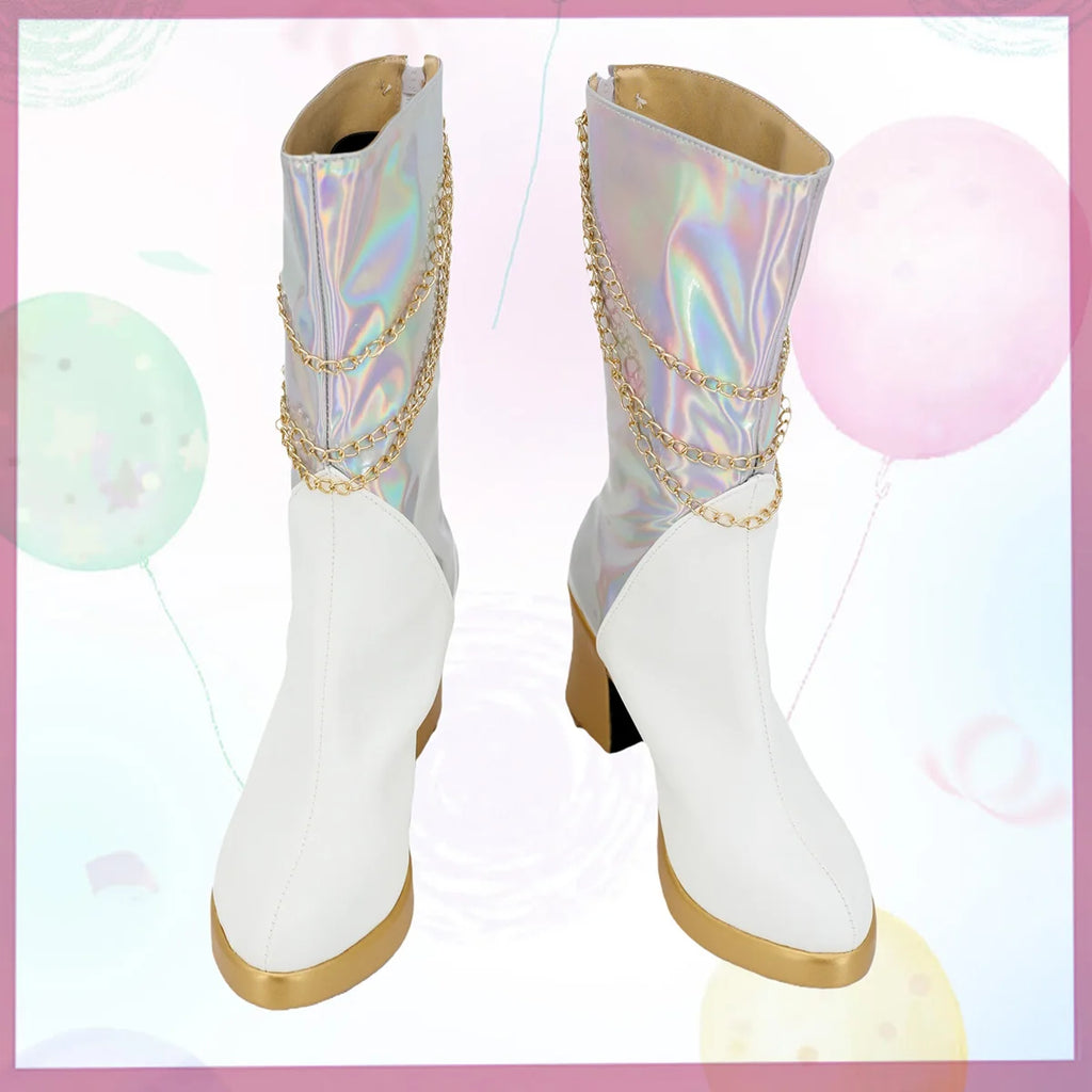 Kpop Demon Hunters Mira Cosplay Shoes Shining Boots High Heel Custom Made