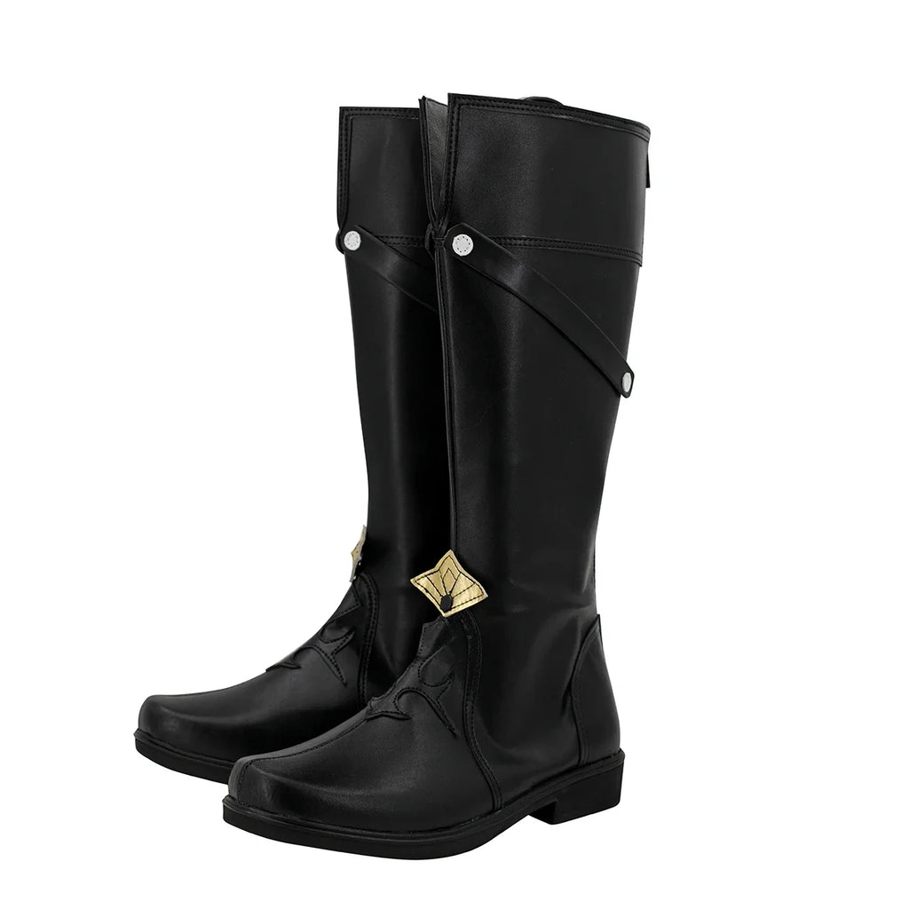 Honkai Star Rail Luocha Cosplay Boots Black Shoes