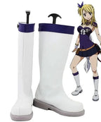 Fairy Tail Lucy Cosplay Boots Custom Made White Shoes