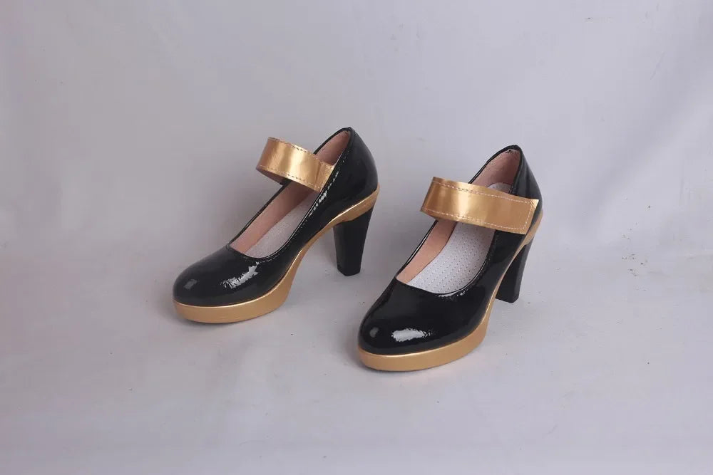 LOL KDA Ahri Cosplay Shoes Black Boots Custom Made