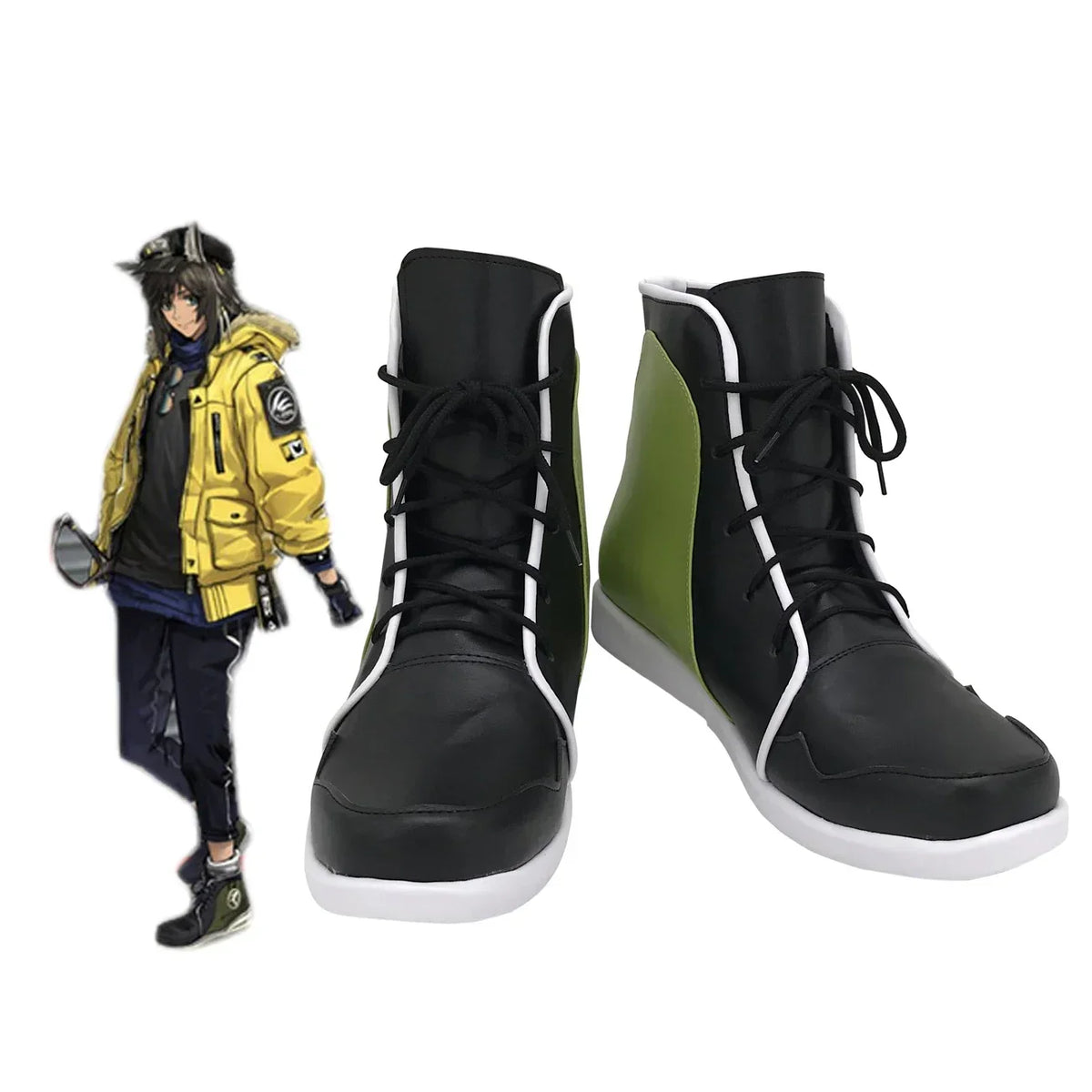 Arknights Courier Cosplay Boots Black Shoes Custom Made
