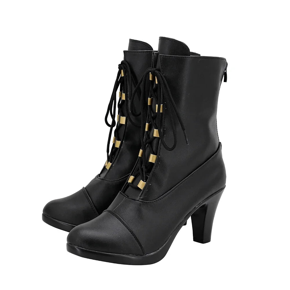 Final Fantasy 7 Cloud Strife Cosplay Wedding Shoes High Heels Black Boots