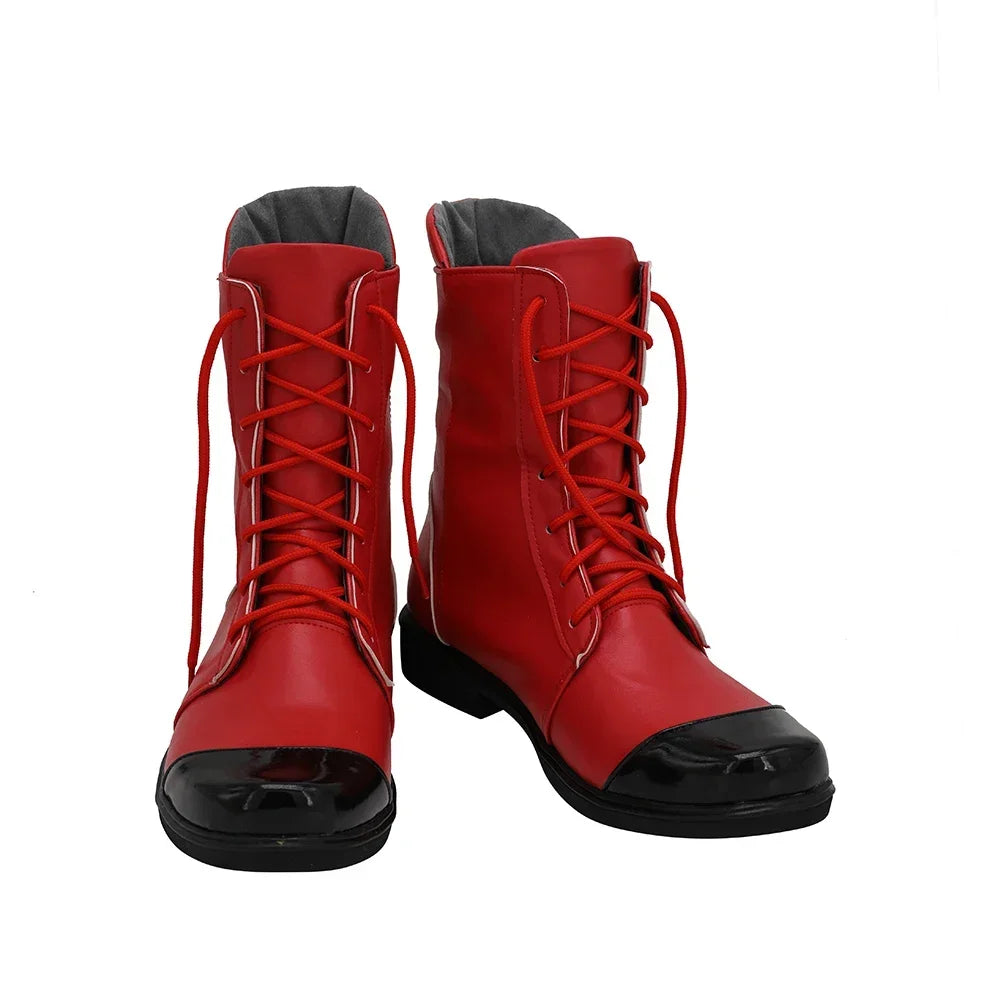 Arknights Indra Cosplay Boots Red Shoes Custom Made