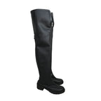 Bottes en cuir noir pour cosplay de Rover (Whuring Waves), fabriquées sur mesure à toutes les pointures.