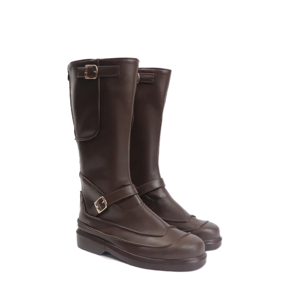 Final Fantasy 7 Barret Wallace Cosplay Boots Brown Shoes