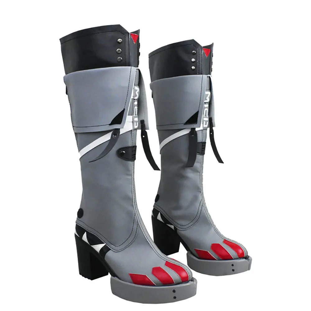 Zenless Zone Zero Jane Doe Cosplay Boots Grey Shoes