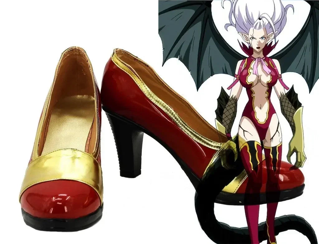 Fairy Tail Mirajane Strauss Cosplay Boots Red Shoes