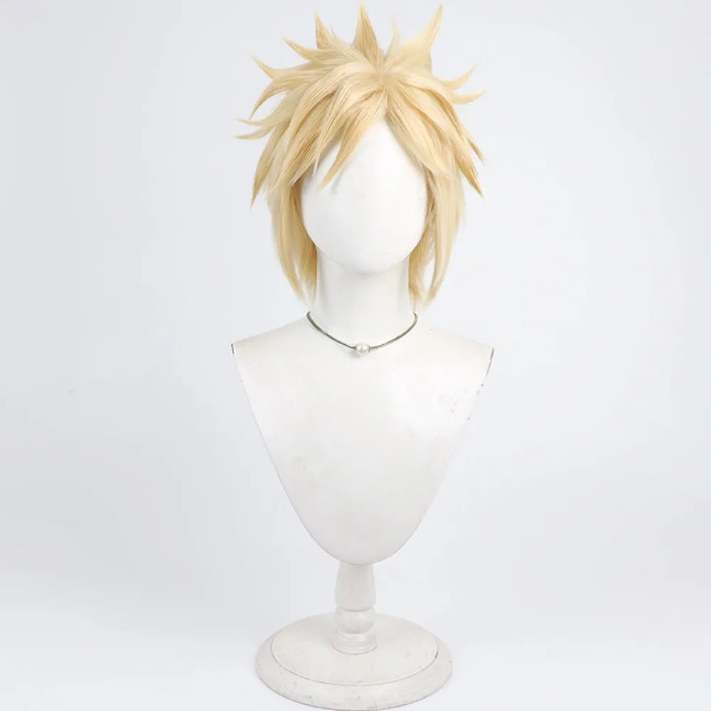 Final Fantasy VII Cloud Strife Cosplay Wig Spiky Blonde Hair